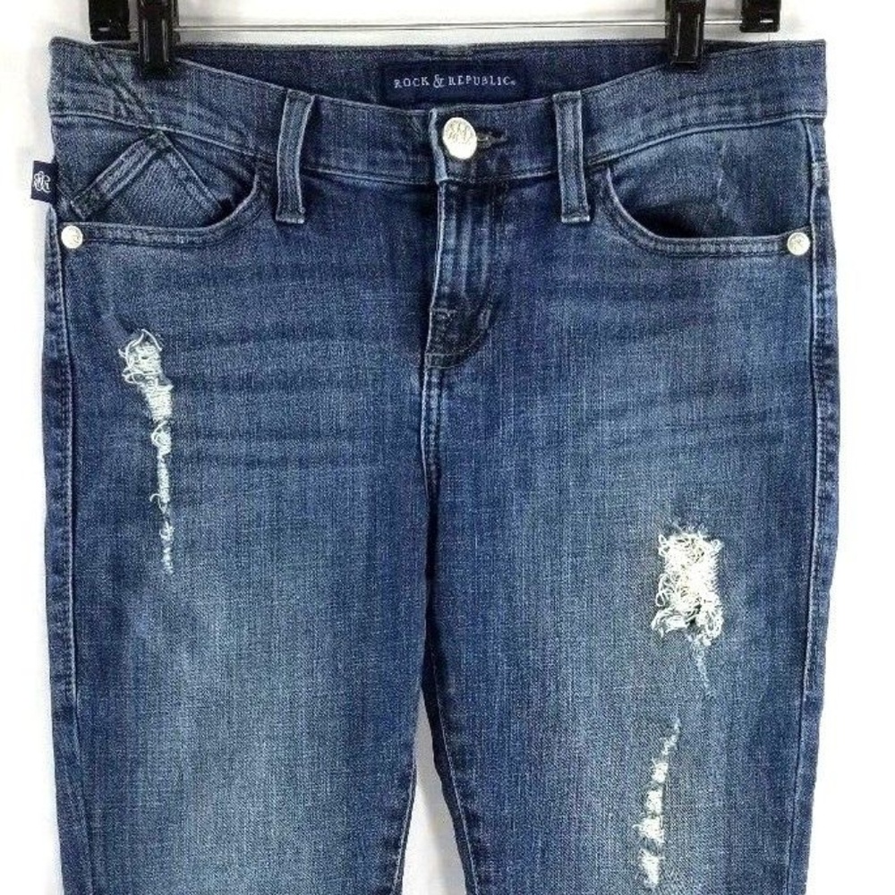Rock & Republic Women's Jeans Berlin Gem Studded 8